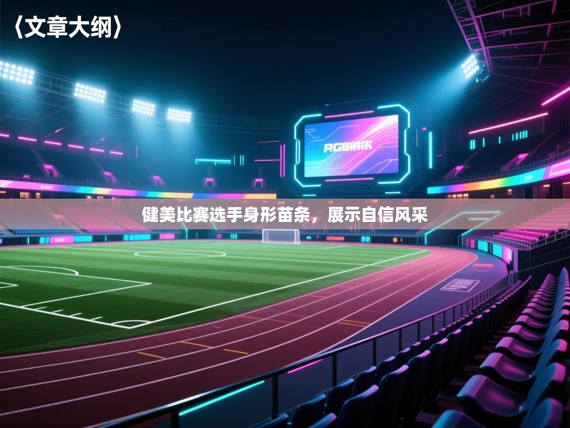 健美比赛选手身形苗条，展示自信风采